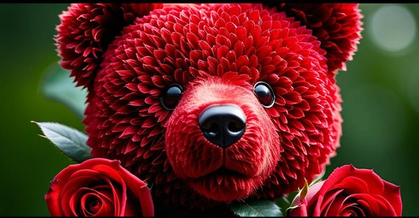 L'ours en rose rouge : un cadeau éternel pour toutes les occasions